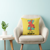 Coussin Alphabet d'Elmo | Z sarcelle (Chaise)
