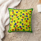 Coussin Alphabet-Vert Pois Primaire (Couverture)