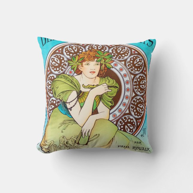 Coussin Alphonse Mucha (Recto)