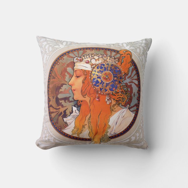 Coussin Alphonse Mucha (Recto)