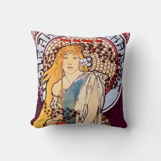 Coussin Alphonse Mucha (Recto)