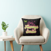 Coussin Always Smile Inspirational Throw Pillow (Chaise)
