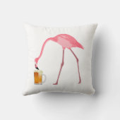Coussin Amant rose de bière de Flamant rose (Verso)