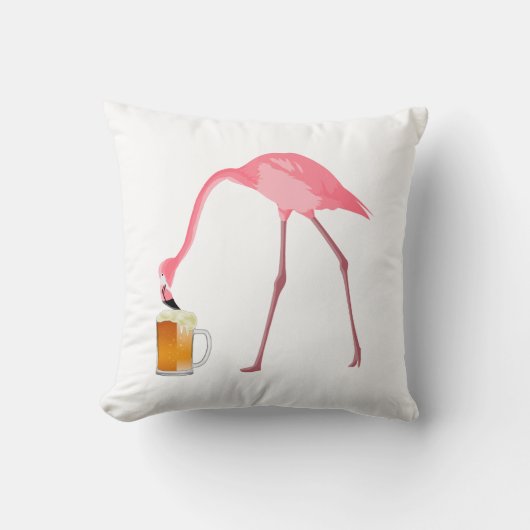 Coussin Amant rose de bière de Flamant rose (Recto)