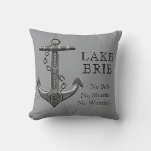 Coussin Amarrages du drapeau américain patriotique du lac