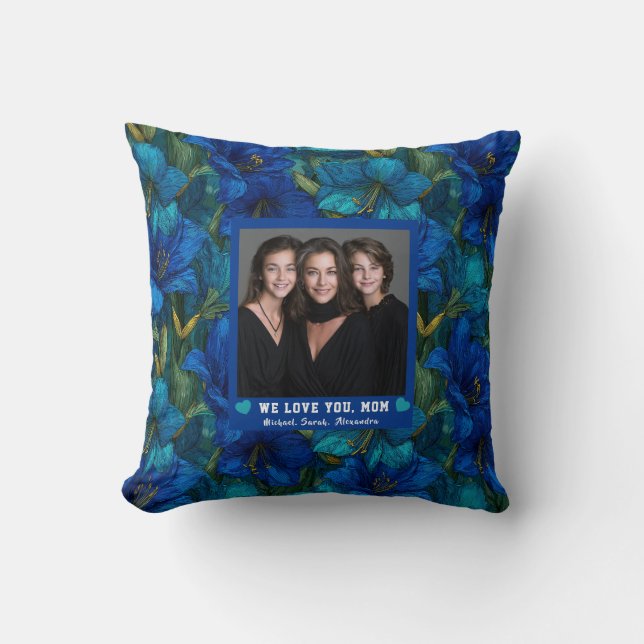 Coussin Amaryllis Fleur Mummy Maman Fils Décoration Chambr (Recto)