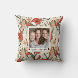 Coussin Amaryllis Meilleure Maman Chat Décoration de Burea