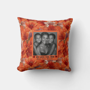 Coussin Amaryllis Mère Fière Maman Élégante Vintage