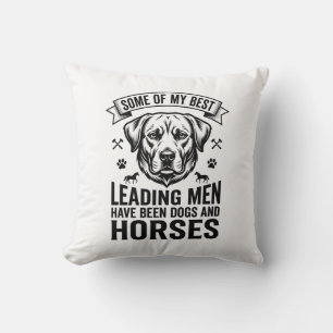 Coussin Amateur de chien cheval vintage conception hommes