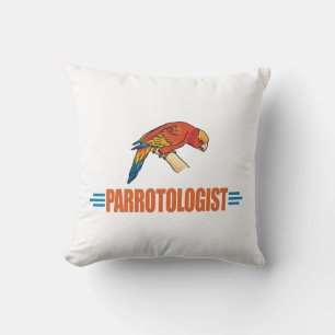 Coussin Amateur de perroquet humoristique