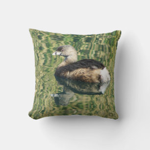 Coussin Amateur d'oiseaux Cute Grebe Eau Réflexion Nature