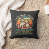 Coussin Amateurs de chiens de Noël Snack Regarder (Couverture)