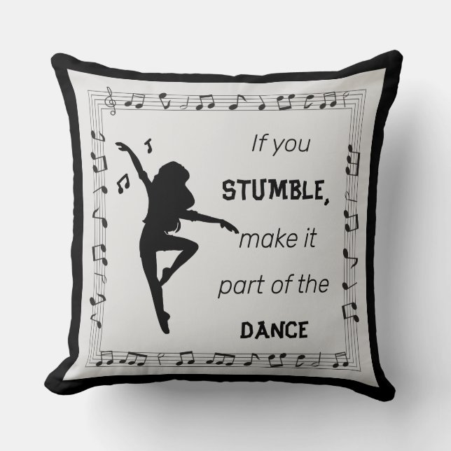 Coussin Amateurs de danse Amateurs de musique Citation Ins (Recto)