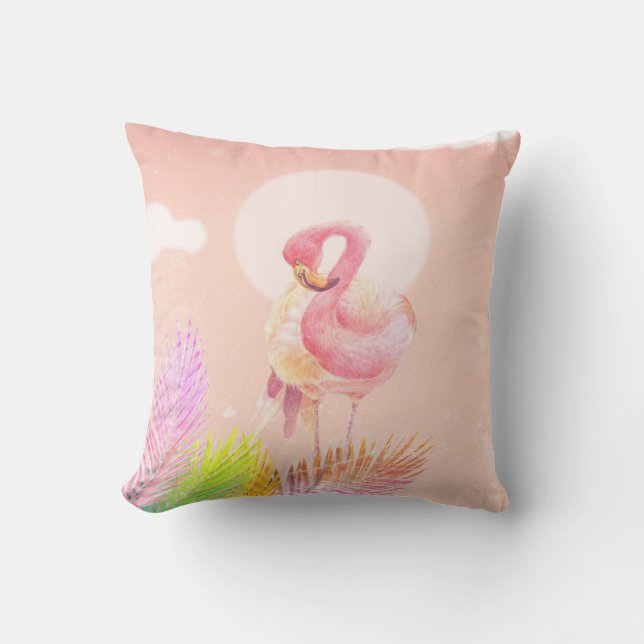 Coussin Amateurs de Flamant rose | Oiseau Flamant rose mig (Recto)