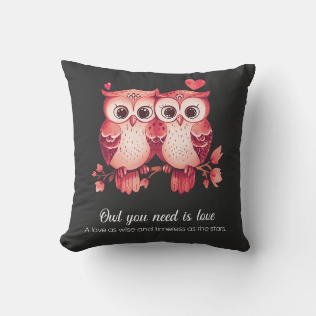Coussin Amateurs de hibou - Valentines (Recto)