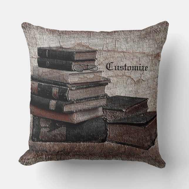 Coussin Amateurs de livres Vintages (Recto)