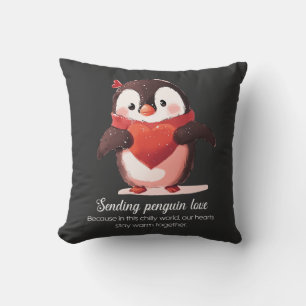Coussin Amateurs de pingouins - Saint Valentin