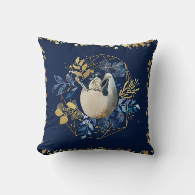 Coussin Amateurs d'océan Bébé tortue échapper aquarelle (Recto)