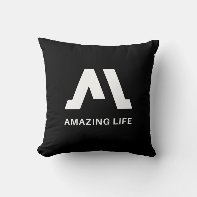 Coussin Amazing Life Monochrome A Logo (Recto)