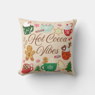 Coussin Ambiance Chocolat Chaud de Noël