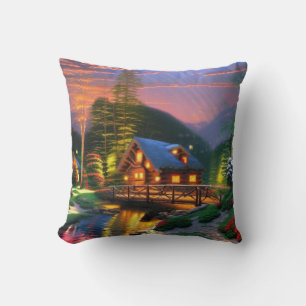 Coussin Ambiance de cabane en bois