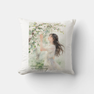Coussin Âme de Fleur Sauvage – Fille dans un Jardin Printa