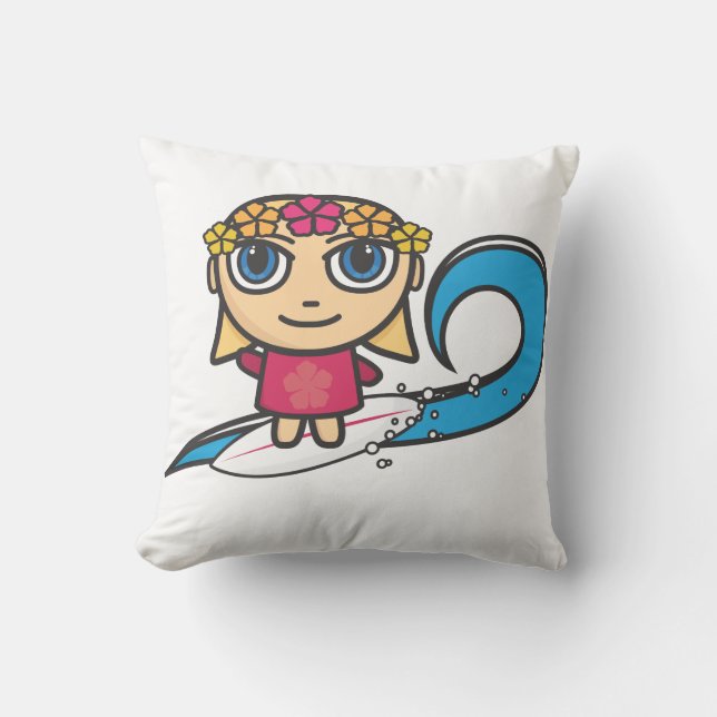 Coussin américain/coussin de fille blonde de (Recto)