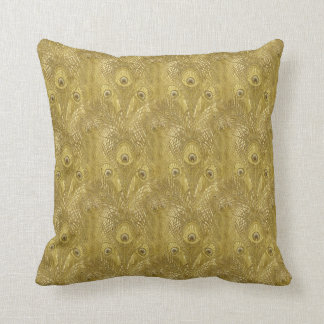 Coussin Américain d'or MoJo Pillo de motif de plume de