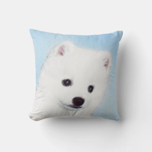 Coussin American Eskimo Dog Painting - Original Dog Art