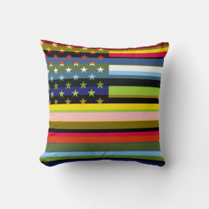 Coussin American Flag Pop Art 3