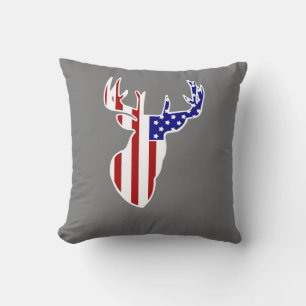 Coussin American Flag Whitetail Buck