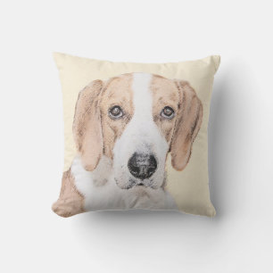 Coussin American Foxhound Painting - Joli art original chi