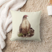 Coussin American Game Hen et poulets de bébé (Couverture)