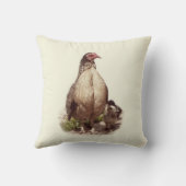 Coussin American Game Hen et poulets de bébé (Verso)
