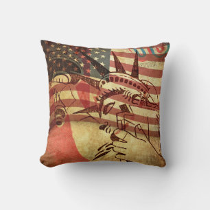 Coussin Amérique, arrière - plan grognon