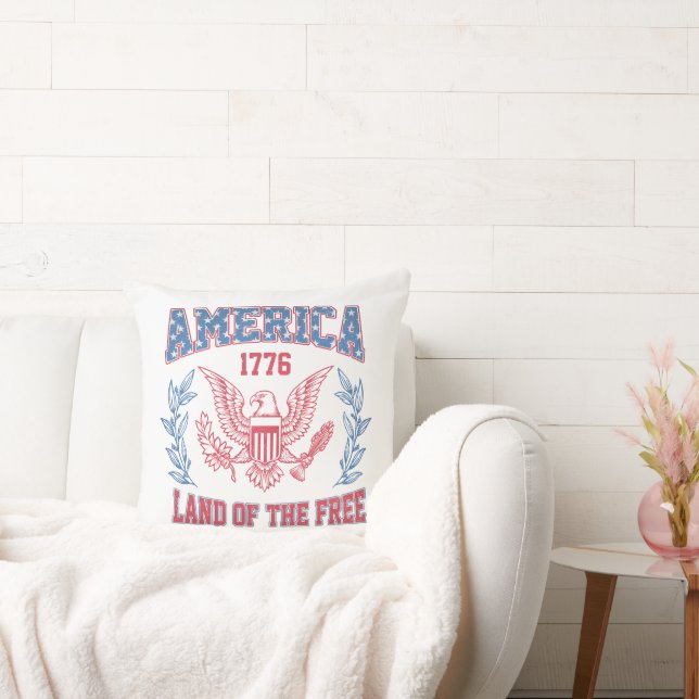 Coussin Amérique Terre de la Liberté (Canapé)
