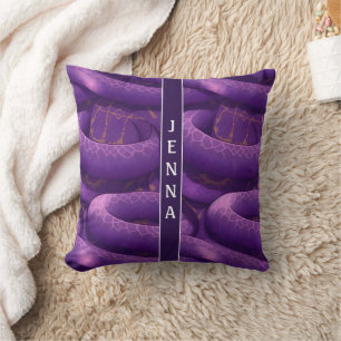 Coussin Amethystine Python Retro Coloré Motif personnalisé