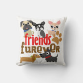 Coussin Amis Chiens Furever Chiens Chiens Chiens Chiens Ch (Recto)