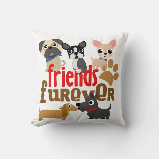 Coussin Amis Chiens Furever Chiens Chiens Chiens Chiens Ch (Recto)
