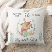 Coussin amis de la forêt baby deer natation stats pépinièr (Couverture)