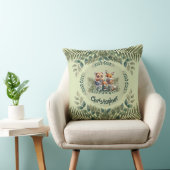 Coussin Amis de la forêt enchantée personnalisés (Chaise)