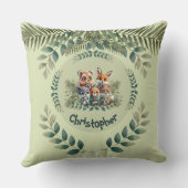 Coussin Amis de la forêt enchantée personnalisés (Verso)