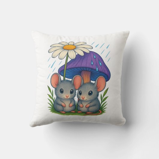 Coussin Amis de la souris sur le terrain (Verso)