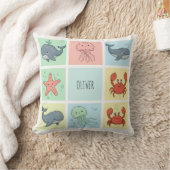 Coussin Amis de l'océan capricieux Doodles (Couverture)