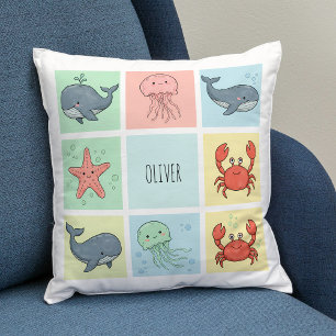 Coussin Amis de l'océan capricieux Doodles