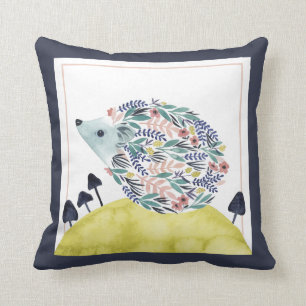 Coussin Amis de porc de haie d'art populaire de la