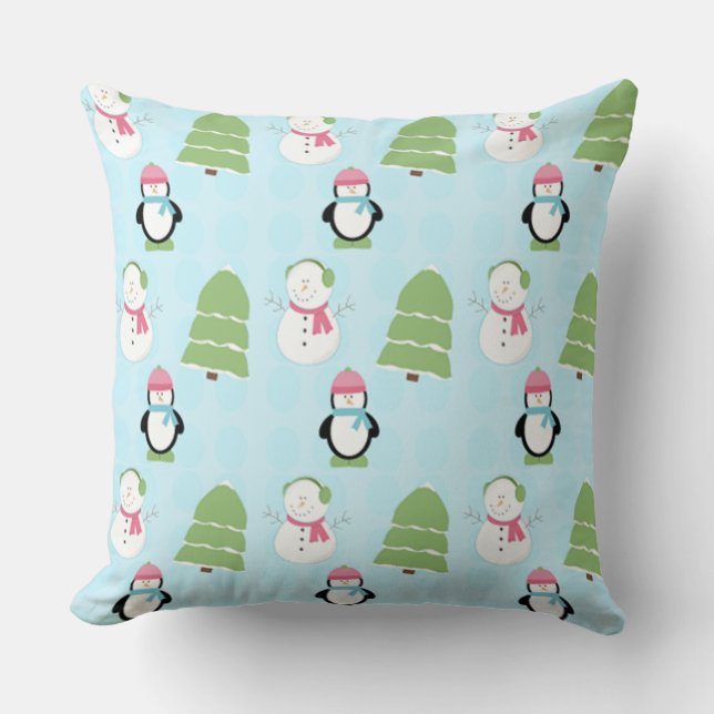 Coussin Amis d'hiver (Recto)