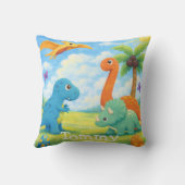 Coussin Amis Dinosaures Colorés Mignons Enfants (Verso)