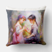 Coussin Amis et fleurs (Verso)