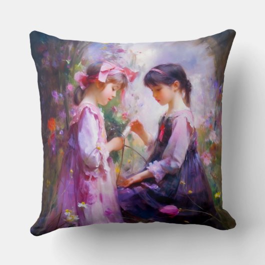 Coussin Amis et fleurs 2 (Verso)